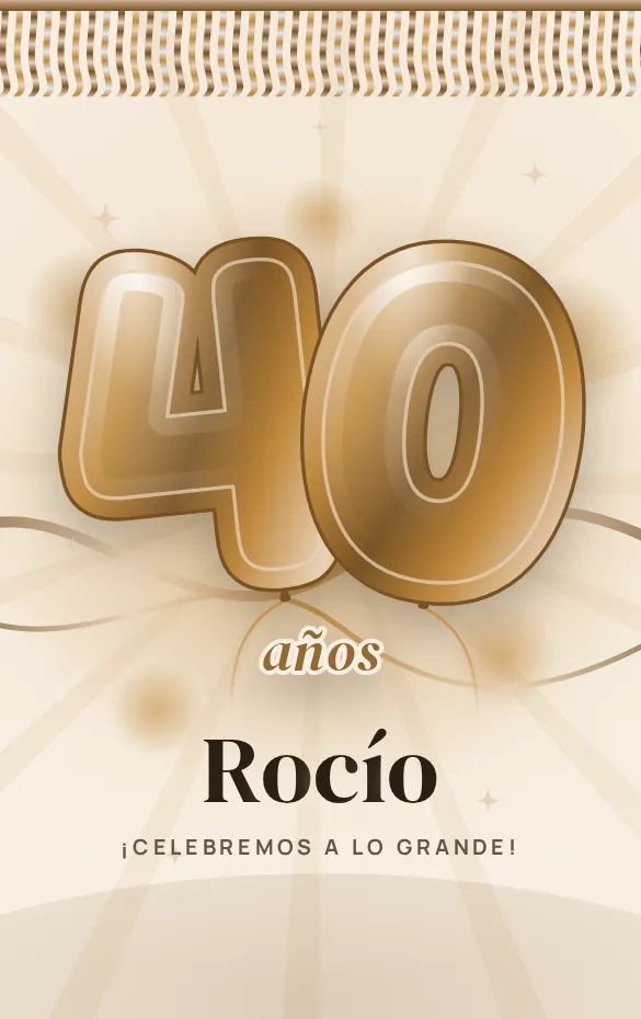Invitación digital 30, 40, 50 años para cumpleaños adulto